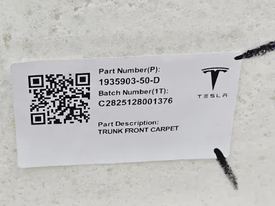 Ковер багажника Tesla Model Y 2025 — фото 3