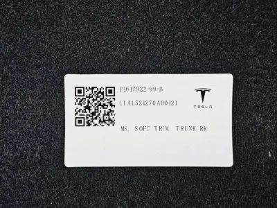 Ковер багажника Tesla Model S 2022 — фото 3