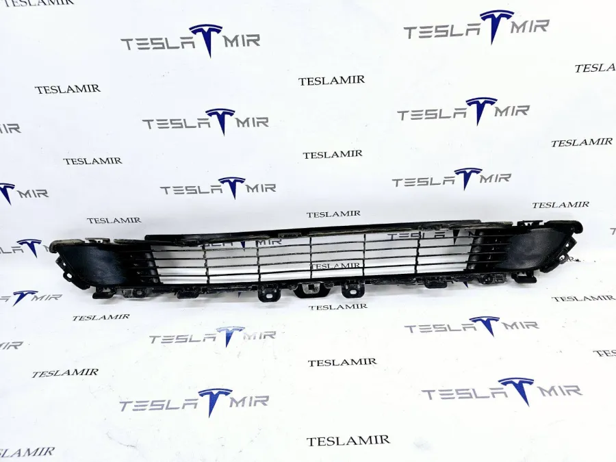 Решетка гриль декоративная основного радиатора (передний бампер) Tesla Model Y 2022 — фото 1
